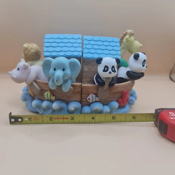 Noah's Ark Bookends Shelf Decor Children's Babies Room Animals - Picture 6 of 6